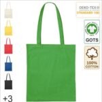 Logo drucken auf GOTS Bio Baumwolltasche mit lange Henkel