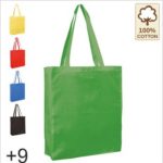 Werbetasche aus Baumwolle mit Bodenfalte für Werbeaufdruck