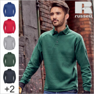 Z012 Sweatshirt / Pullover mit Polokragen zum bedrucken und besticken