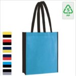 Werbetasche mit Bodenfalte Kontrastdesign für Logoaufdruck