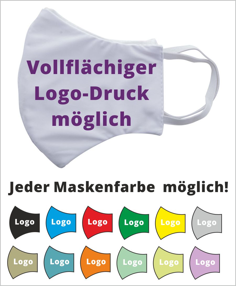 Mundschutz Masken mit Logo bedrucken