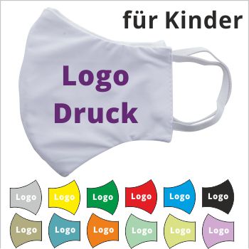 Kinder Mundschutz Masken mit Logo bedrucken