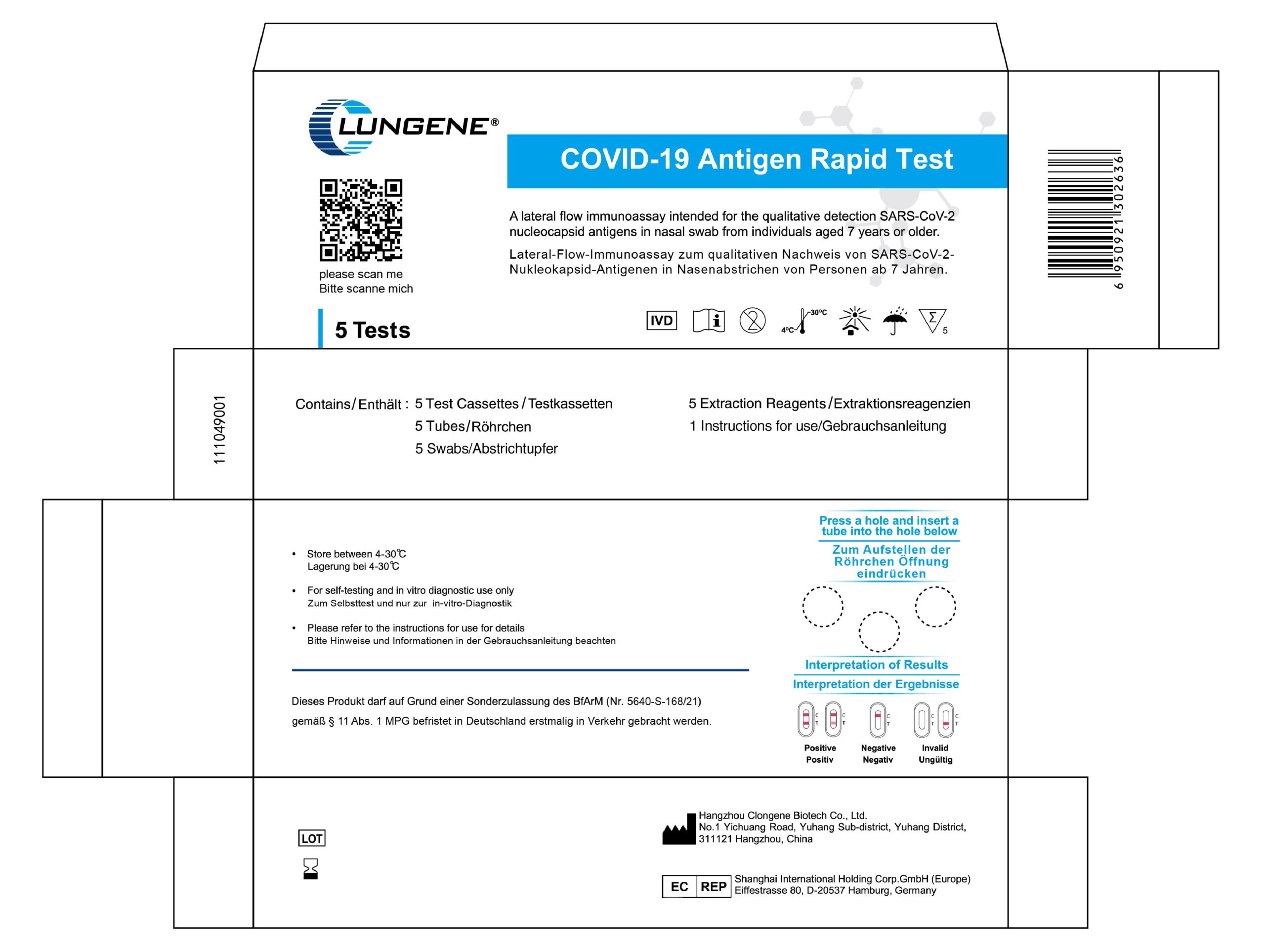 Verpackung COVID-19 Antigen Test
